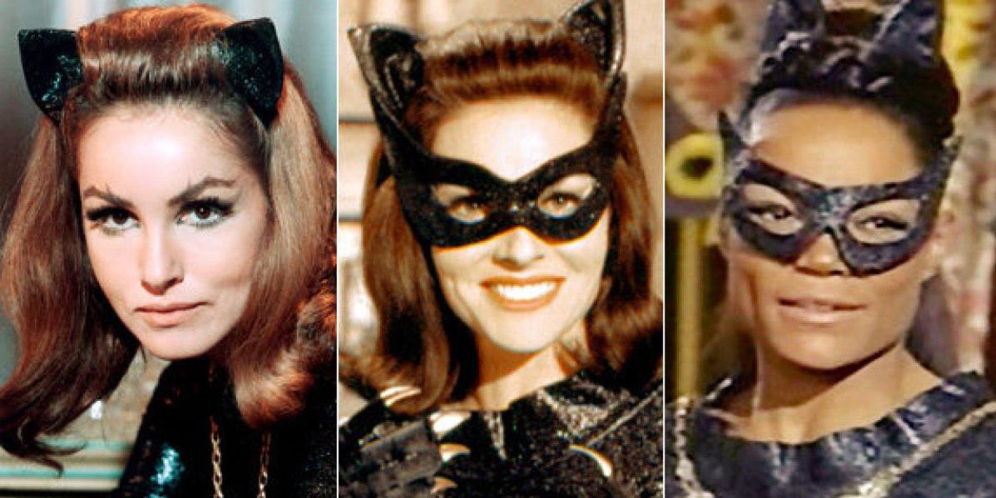 Julie Newmar, Eartha Kitt, and Lee Merriweather Catwoman Batman TV