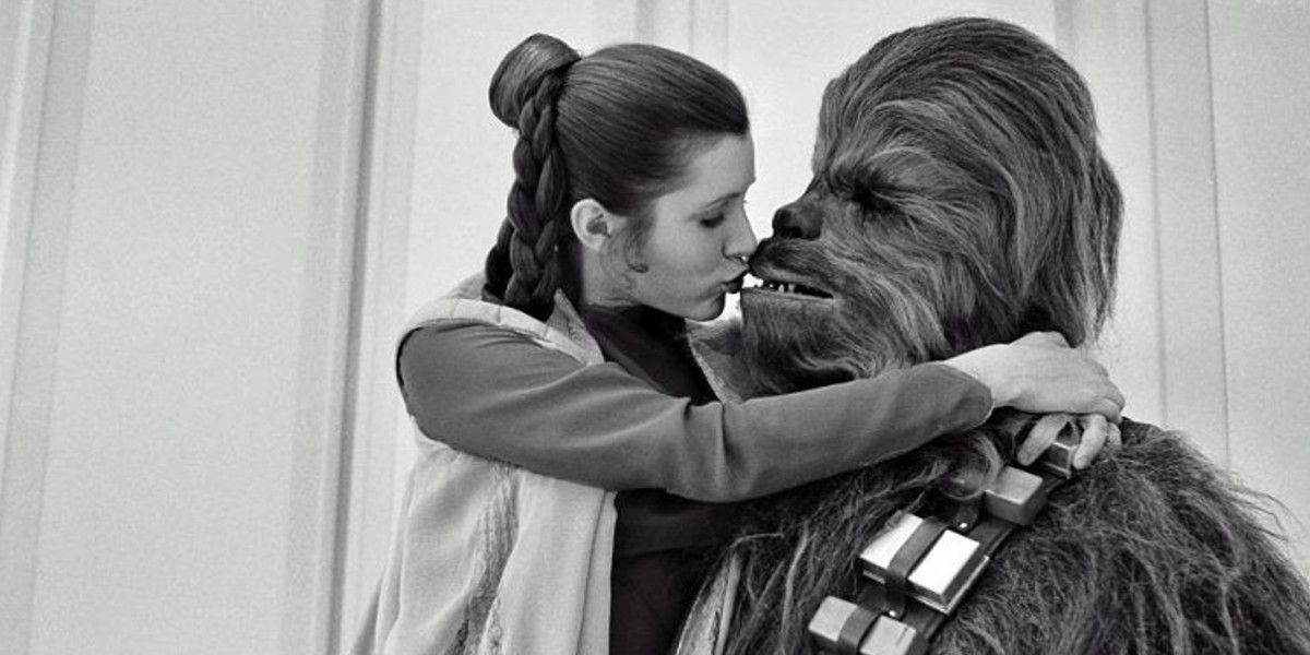 Chewie and Leia Get Close