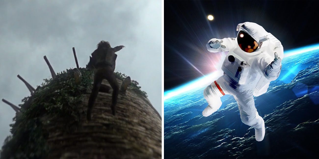 Fall from tower and space