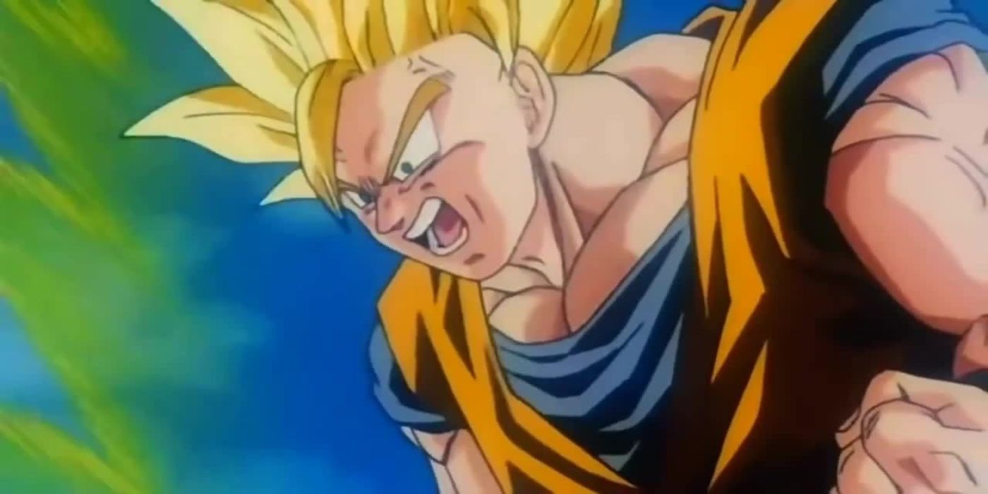 Goku Super Saiyan 3 Transformation First Time