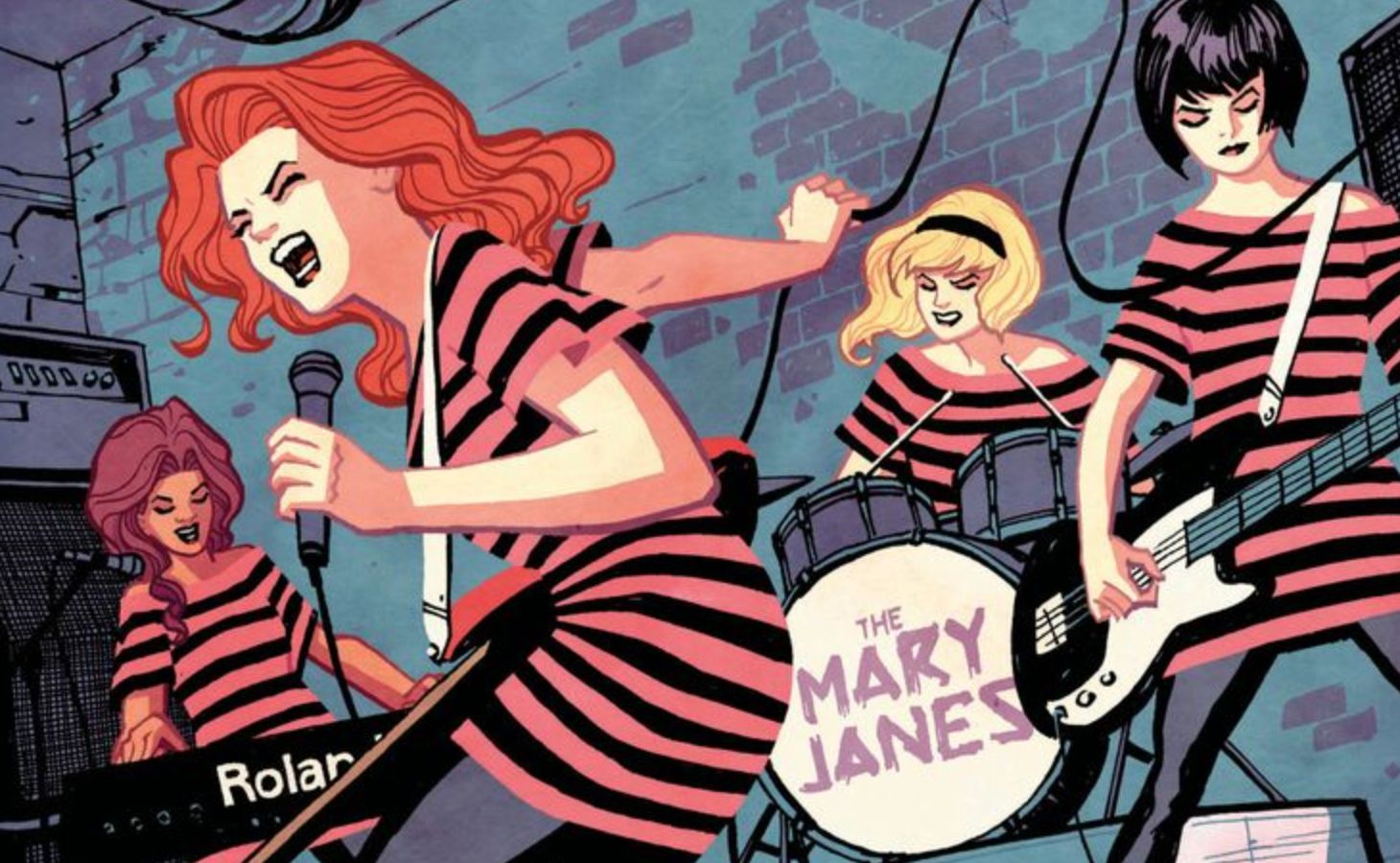 Gwen Stacy is the drummer for the Mary Janes