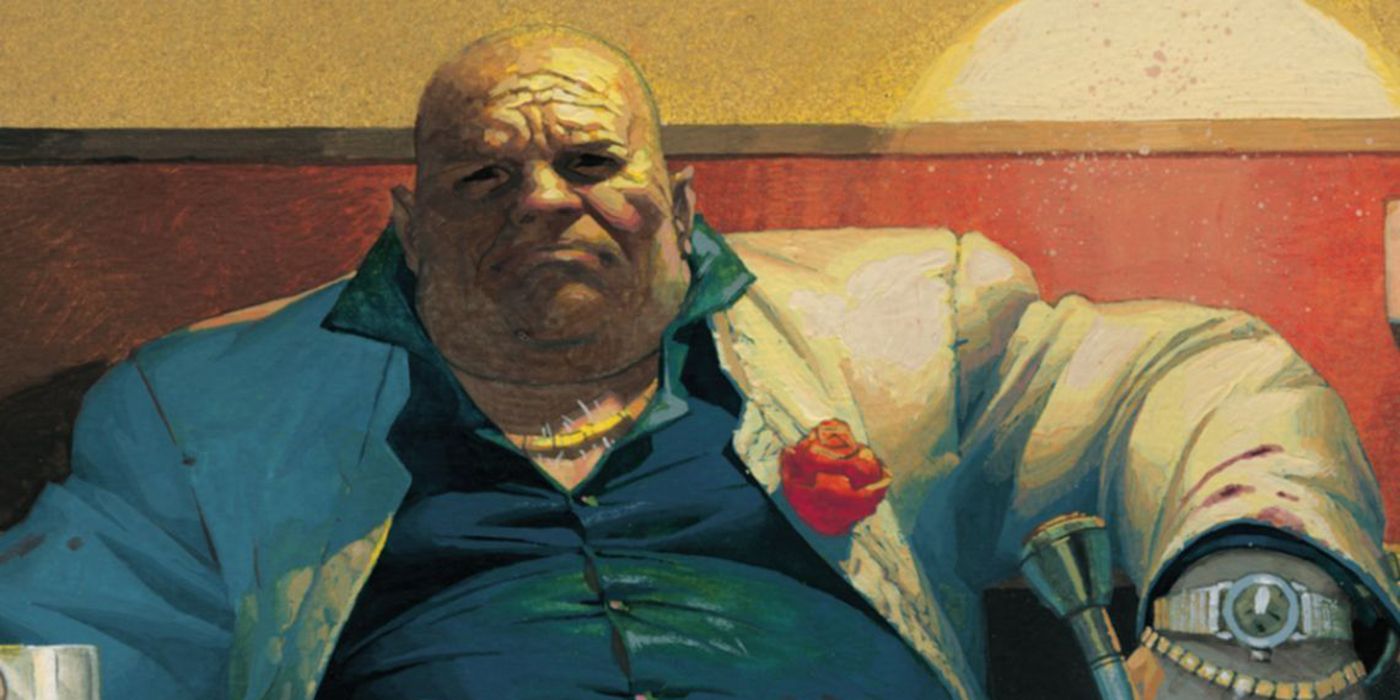 Kingpin sitting with his cane in Marvel Comics