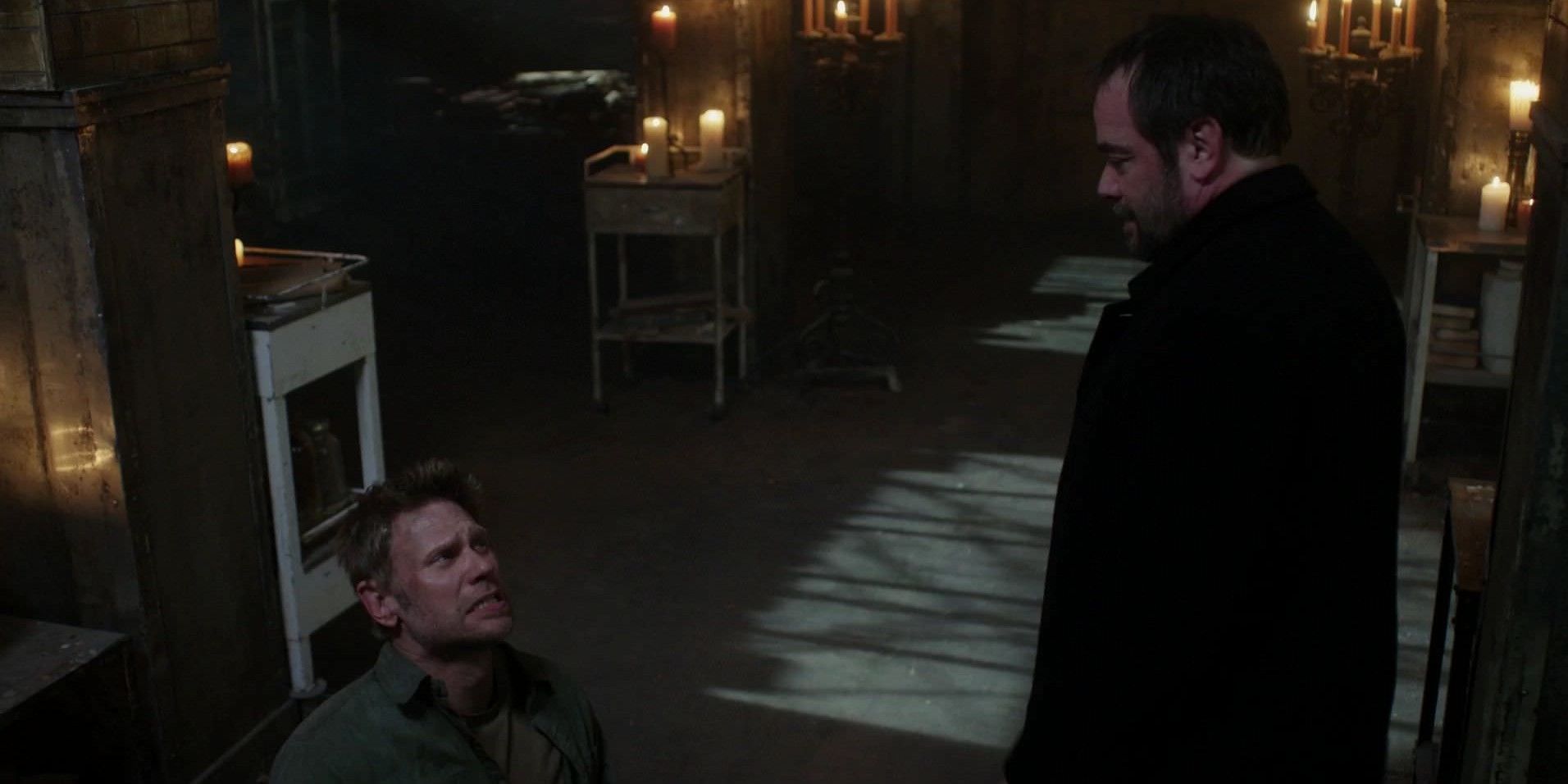 Mark Pellegrino as Lucifer and Mark Sheppard as Crowley in Supernatural