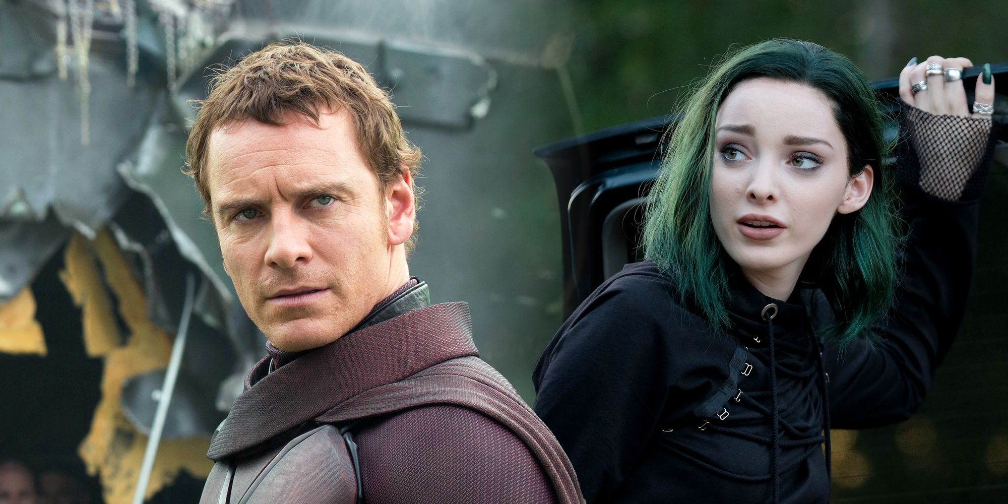 Michael Fassbender and Emma Dumont The Gifted