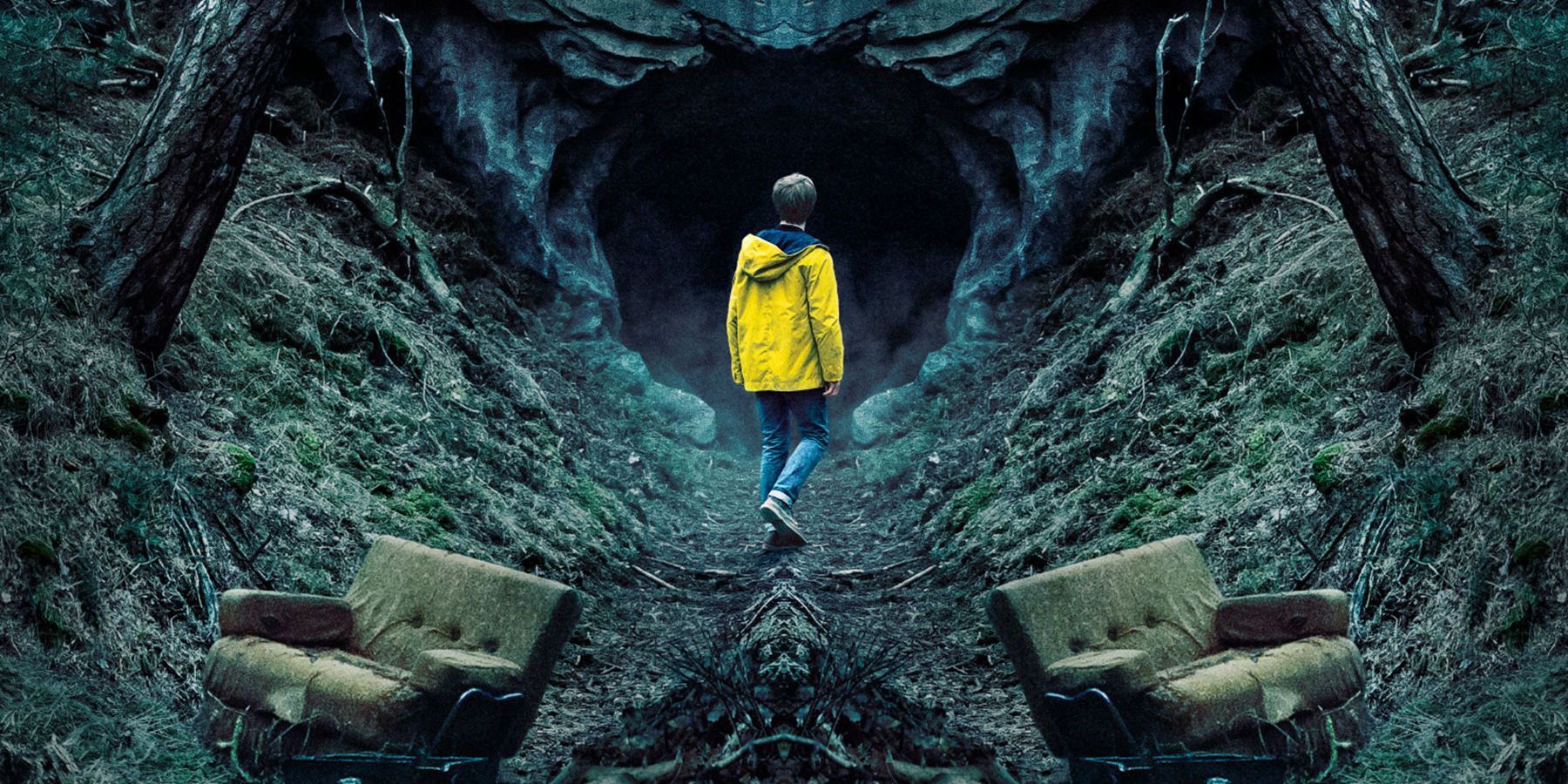 Jonas looks into a cave in a promotional image for Netflix's Dark