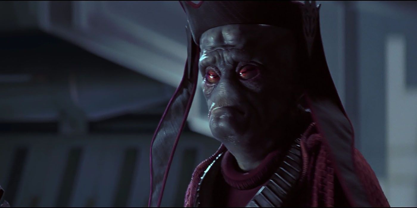 Nute Gunray on the Trade Federation ship in The Phantom Menace
