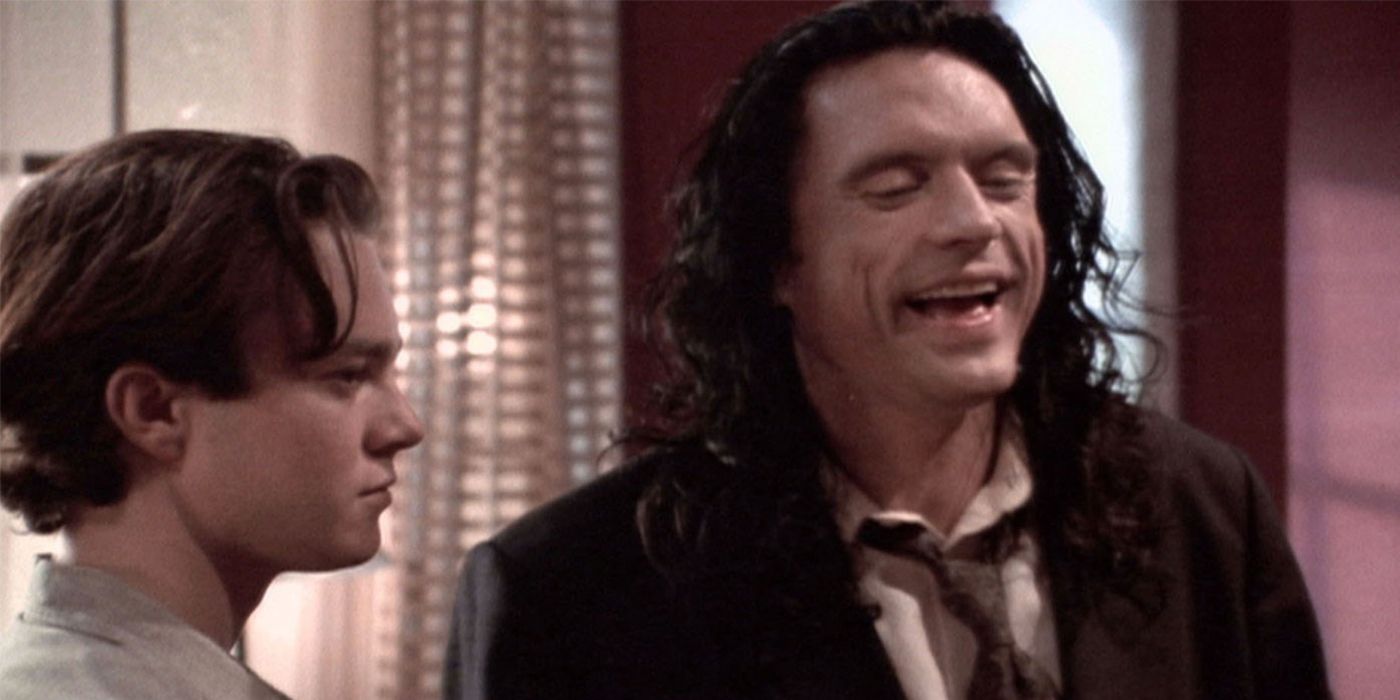 Philip Haldiman and Tommy Wiseau in The Room scene