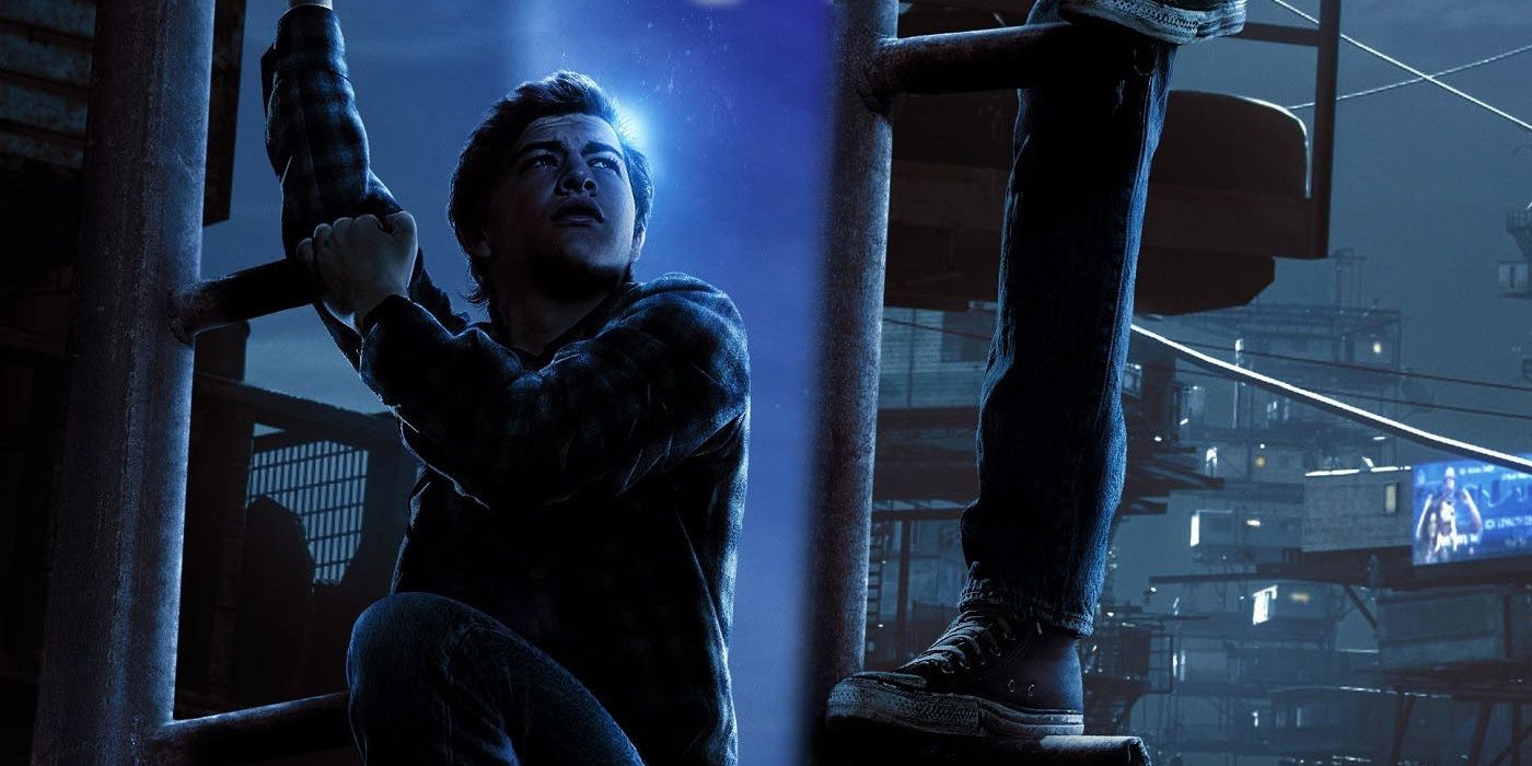 People Are Speculating That Tye Sheridan's Leg On The Ready Player One  Poster Was Photoshopped