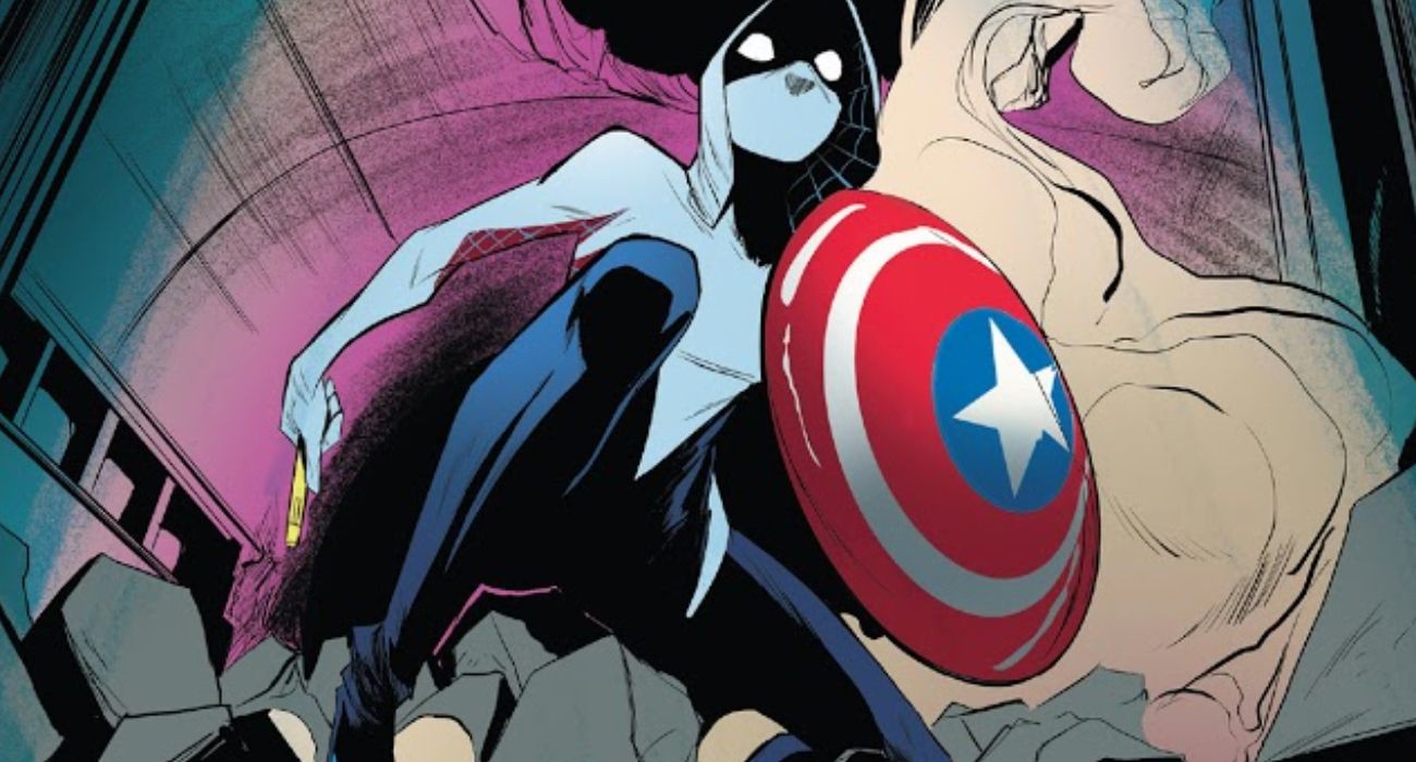 Spider-Gwen With Captain Americas Shield