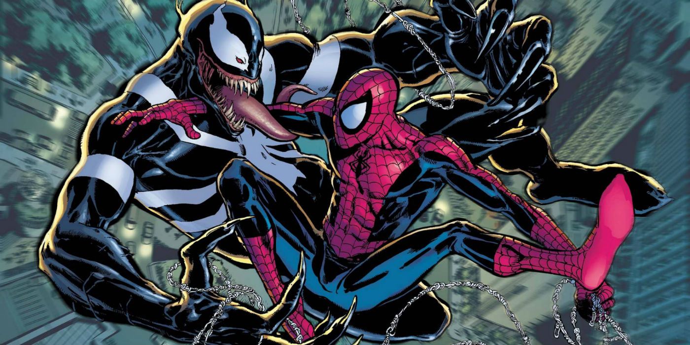 Spider-Man fighting Venom