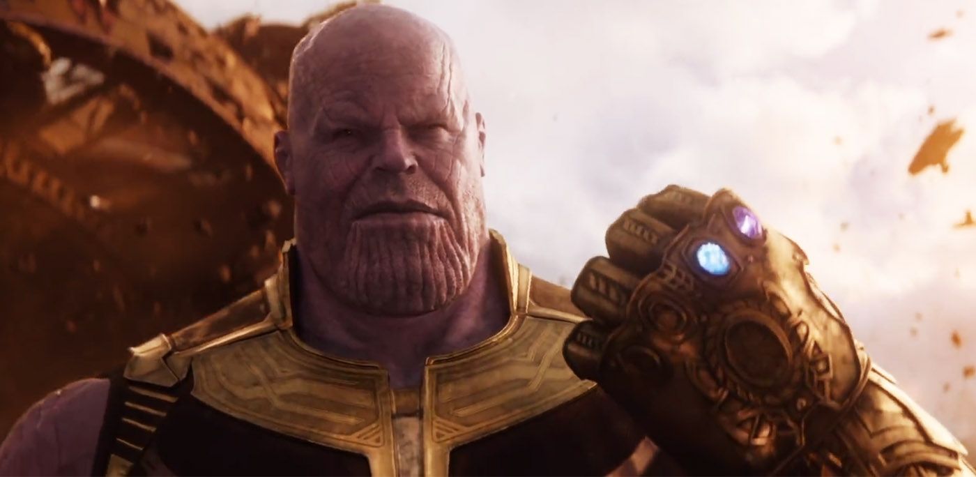 Thanos wears the Infinity Gauntlet in Avengers Infinity War