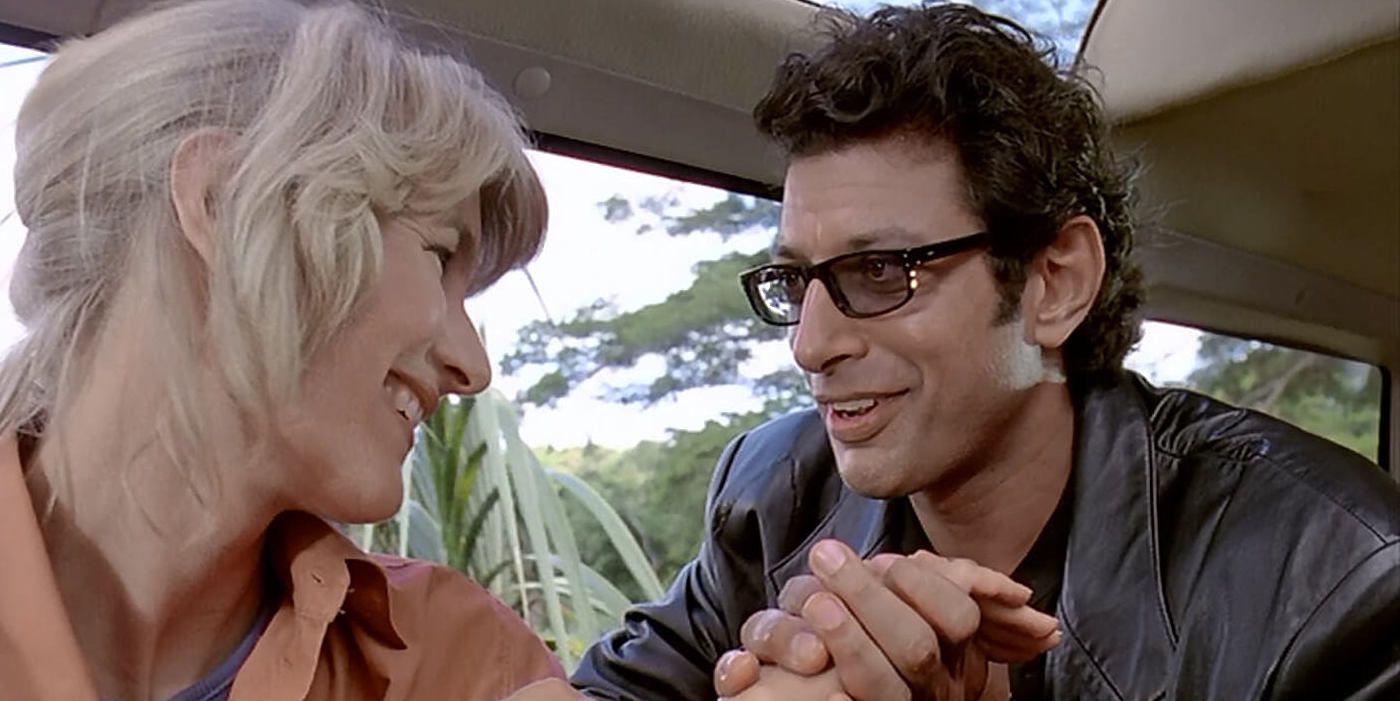 Jeff Goldblum and Laura Dern in Jurassic Park.
