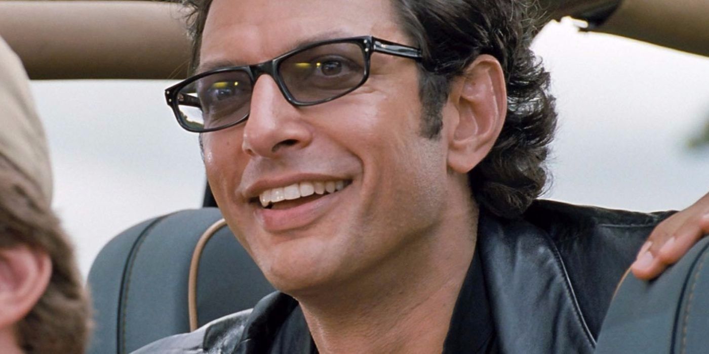 Jeff Goldblum as Dr. Ian Malcolm in Jurassic Park.