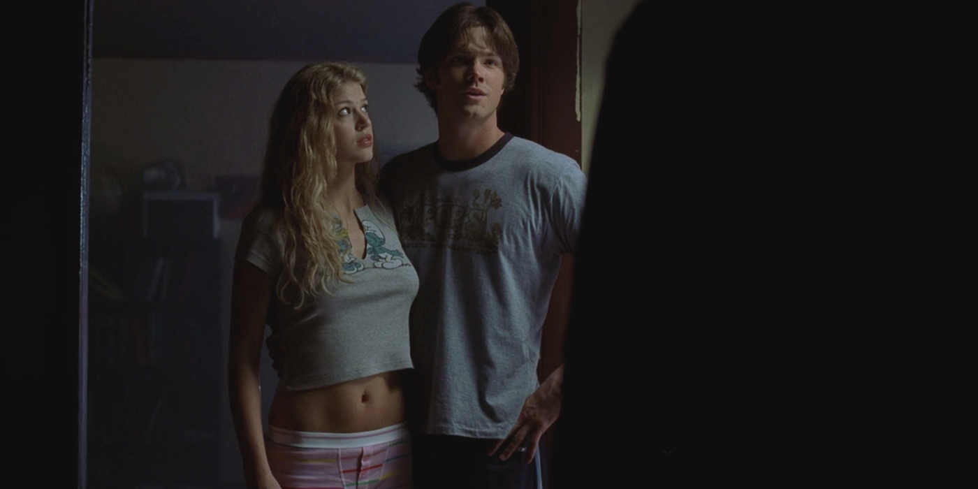 Sam introduces Jess to Dean when he invades their dorm at Stanford in Supernatural