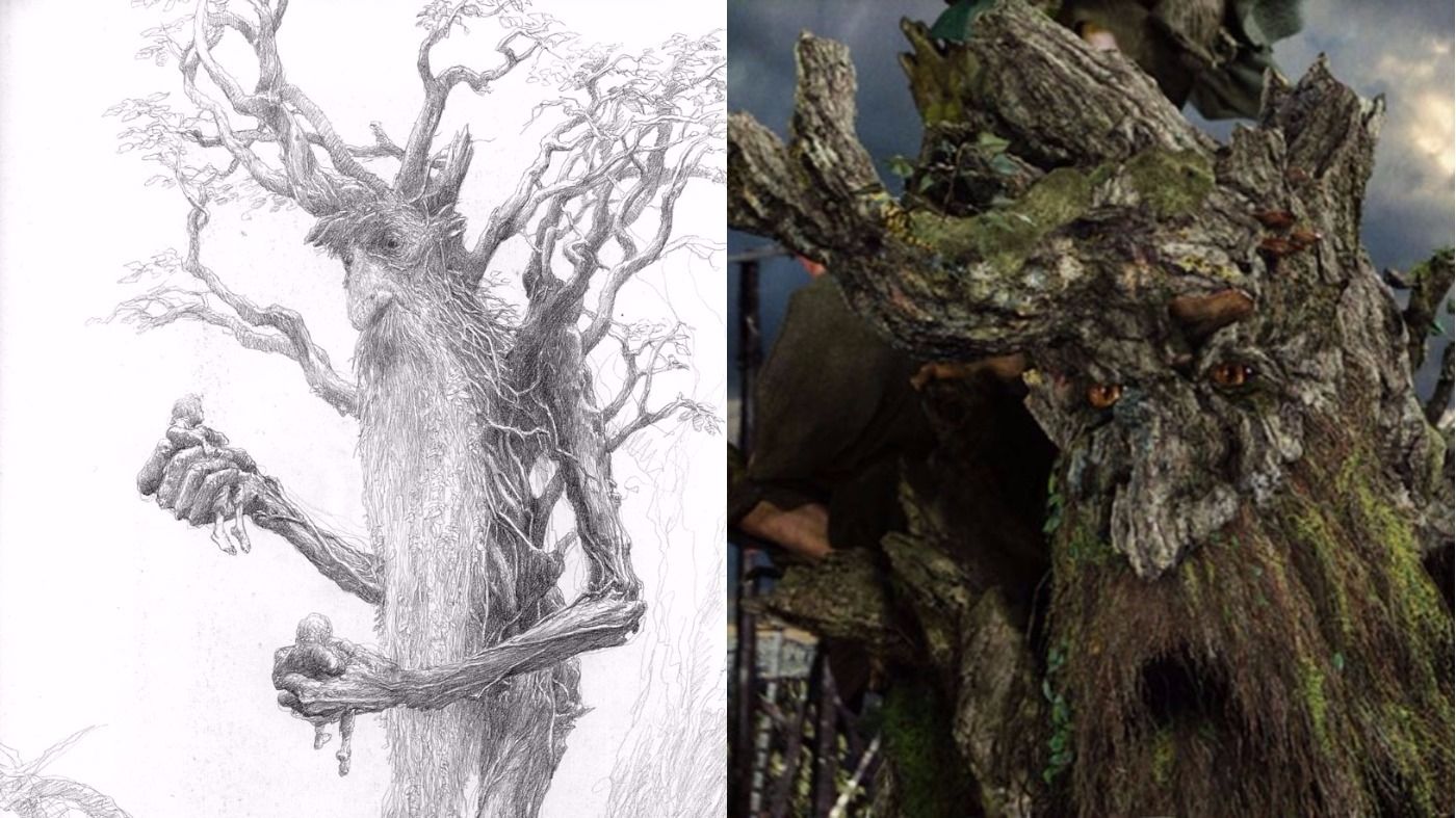 treebeard by alan lee concept art the lord of the rings film