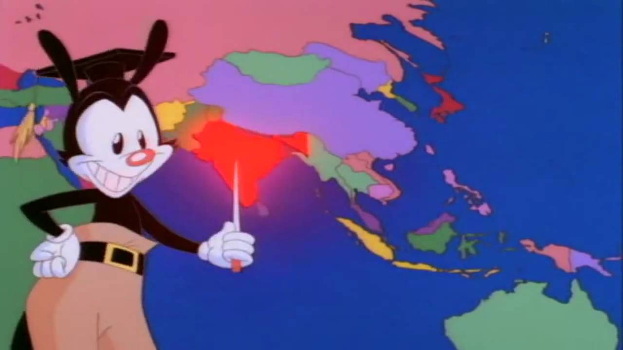 Yakko canta As Nações do Mundo em Animaniacs (Reprodução)