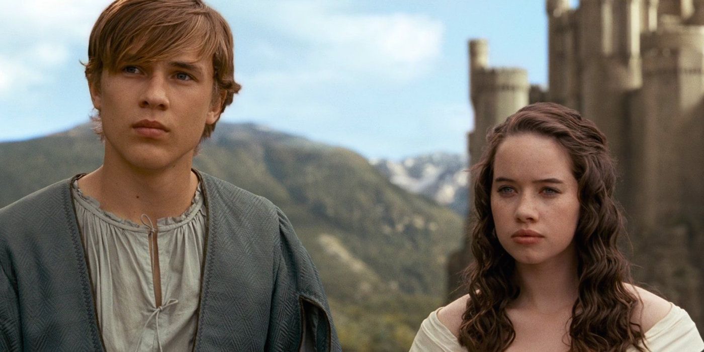 Peter and Susan Looking at Something in the Distance in The Chronicles of Narnia