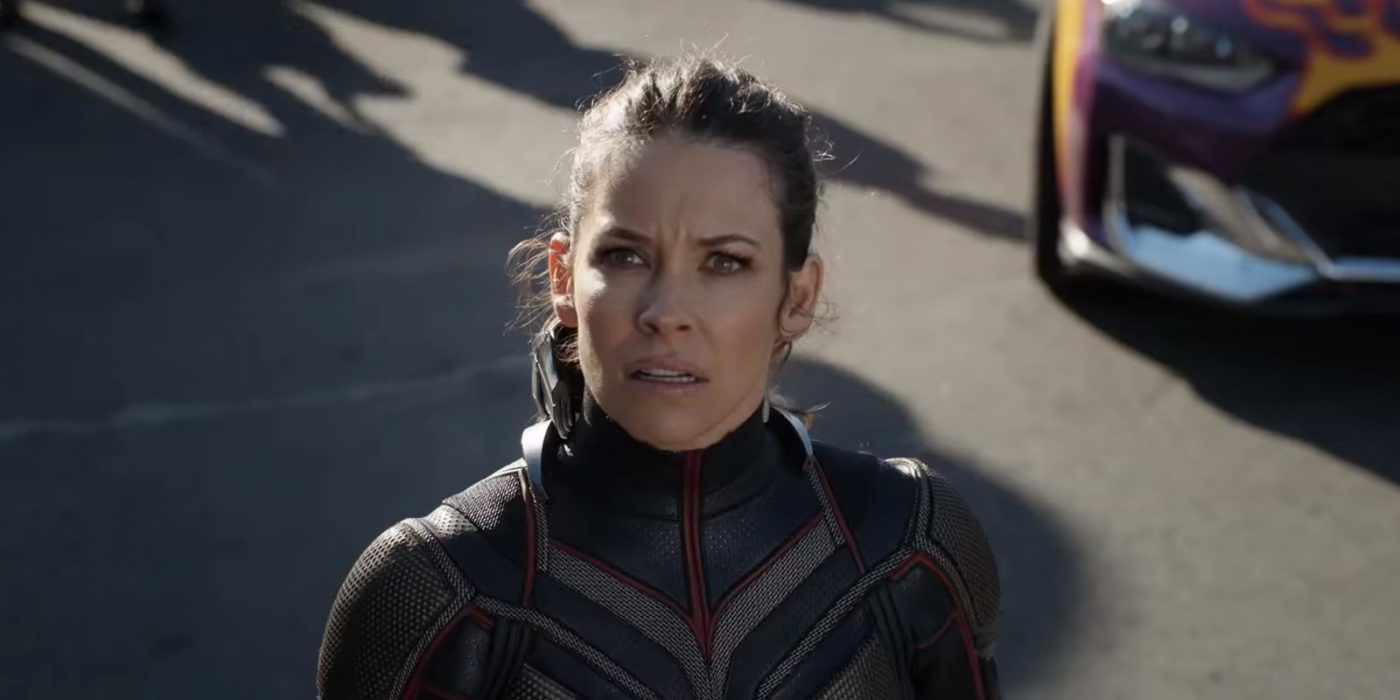 The Wasp looking concerned in Ant-Man and the Wasp