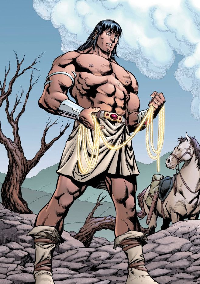 Conan The Barbarian with Wonder Woman's Lasso of Truth
