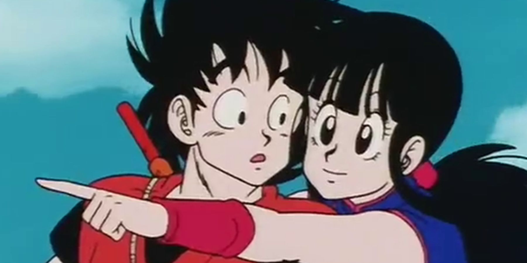 Goku and Chi-Chi in an early episode of Dragon Ball.