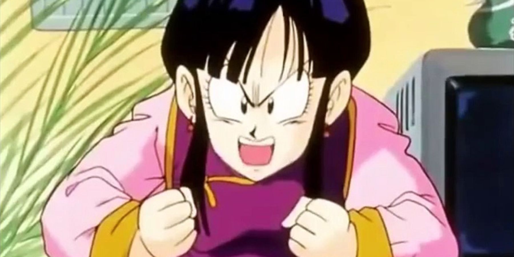 A furious Chi-Chi in an episode of Dragon Ball.