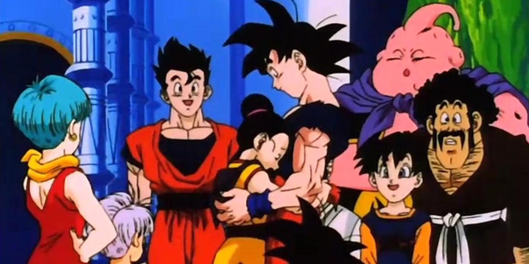 A collection of characters from the Dragon Ball Z anime series.