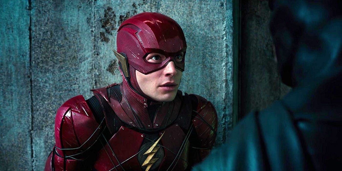 The Flash gets scared while talking to Batman in Justice League