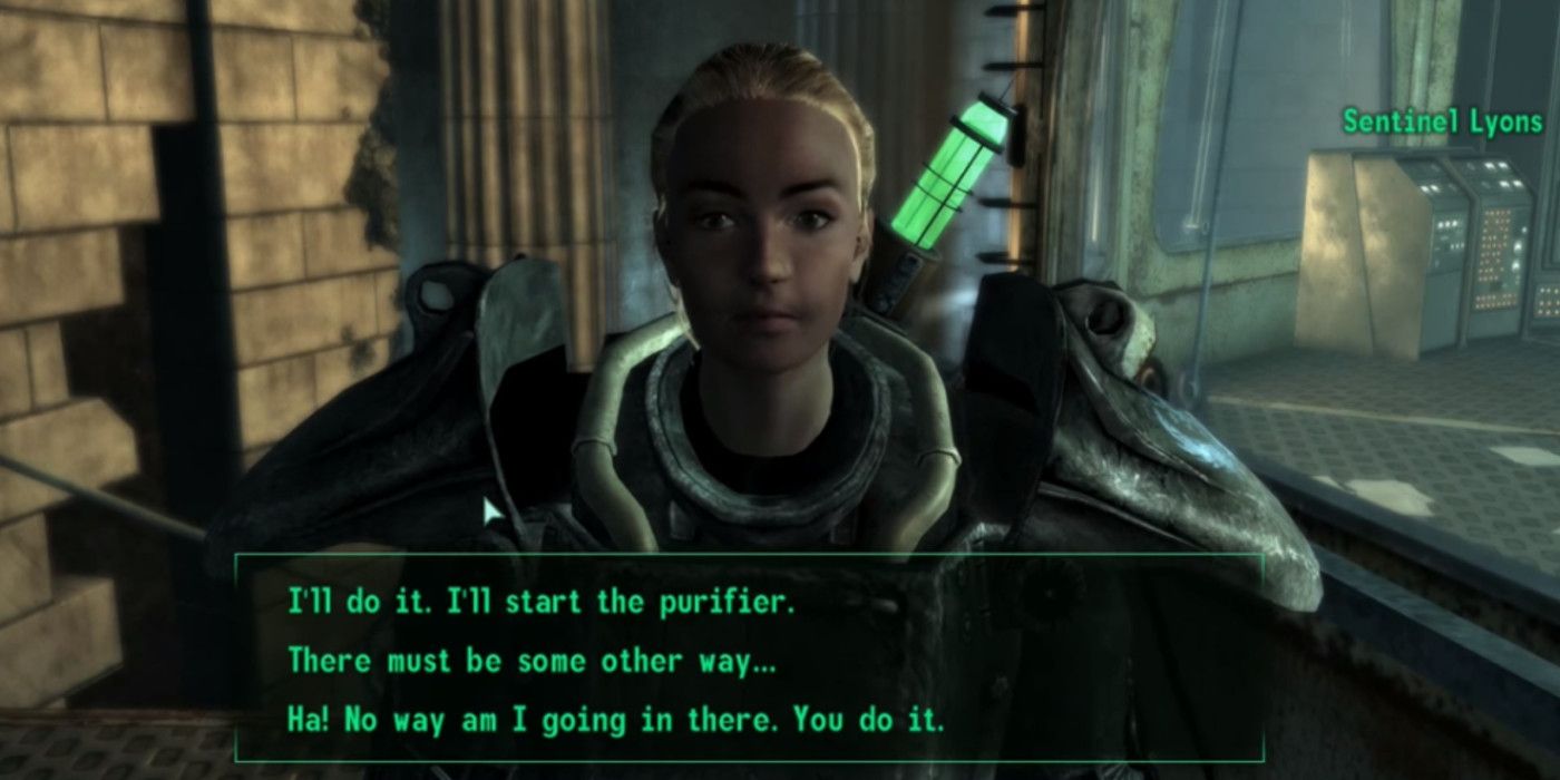 Fallout 3 Endgame Sacrifice With Sarah Lyons