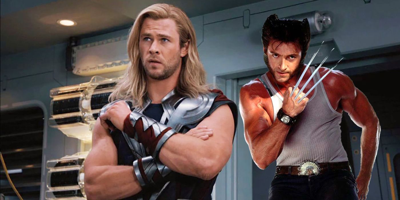 Jackman Hemsworth as Thor and Wolverine