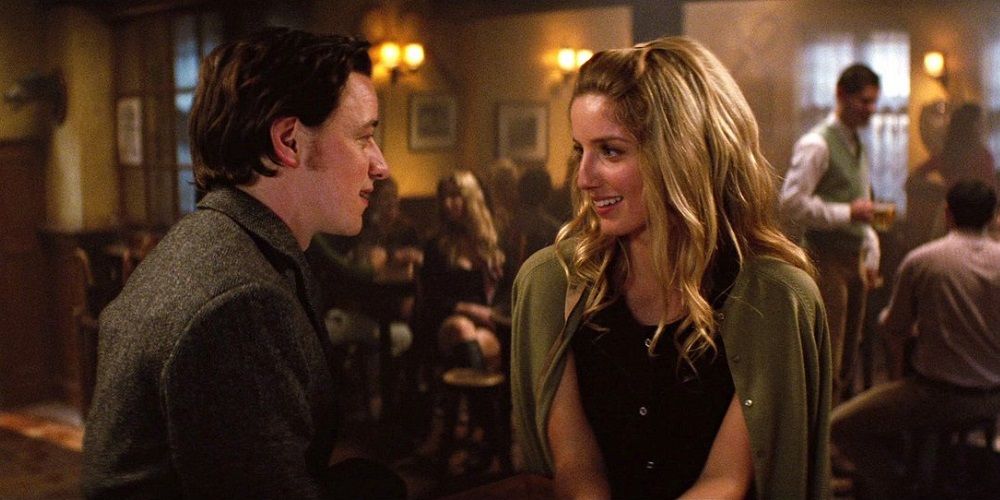 James McAvoy as Charles Xavier and Annabelle Wallis as Amy in X-Men First Class