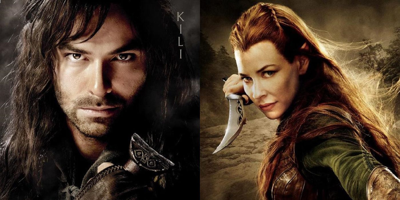 Kili and Tauriel in The Hobbit