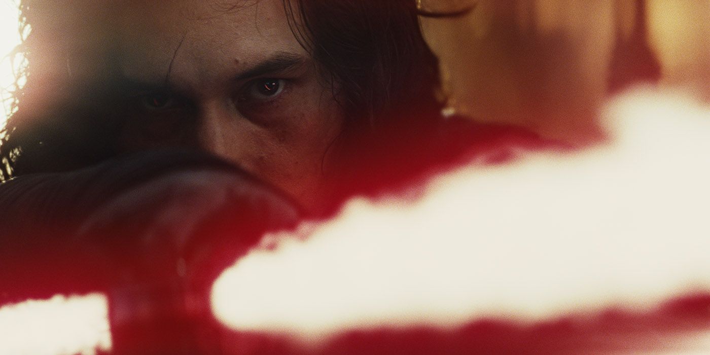 Kylo Ren faces down his former mentor on Crait in Star Wars The Last Jedi