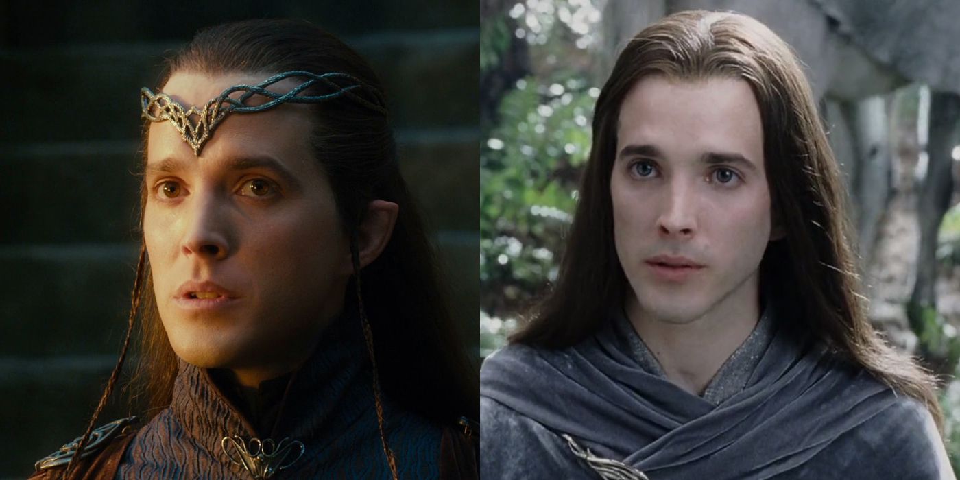 Split image of Bret McKenzie as Lindir in The Hobbit and Figwit in Lord of the Rings