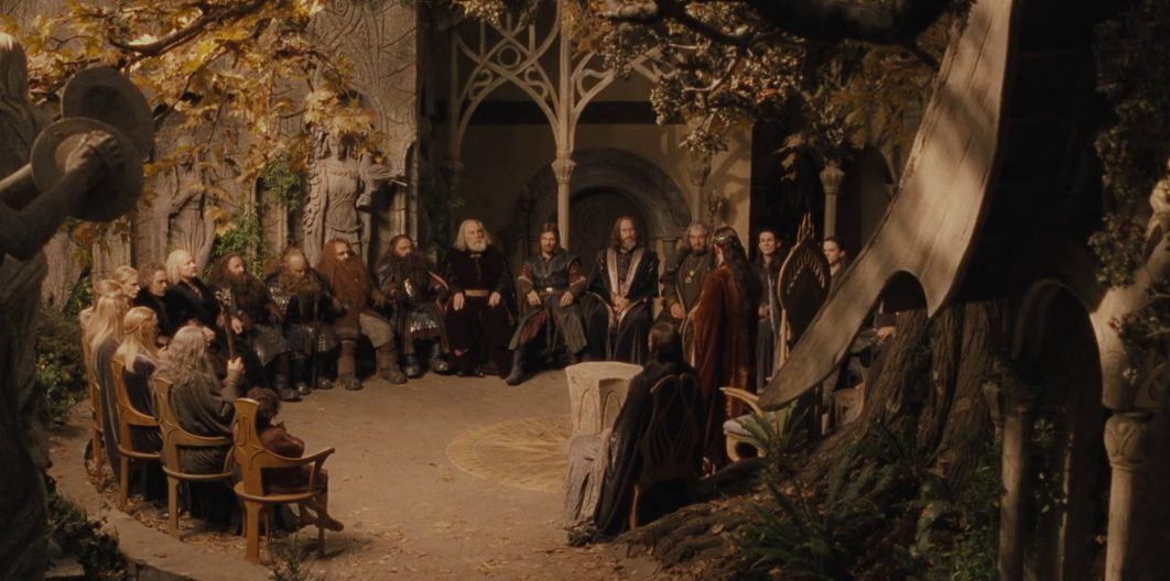 The Council of Elrond in The Lord of the Rings