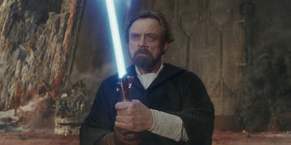 Luke Skywalker on Crait in Star War 8 The Last Jedi