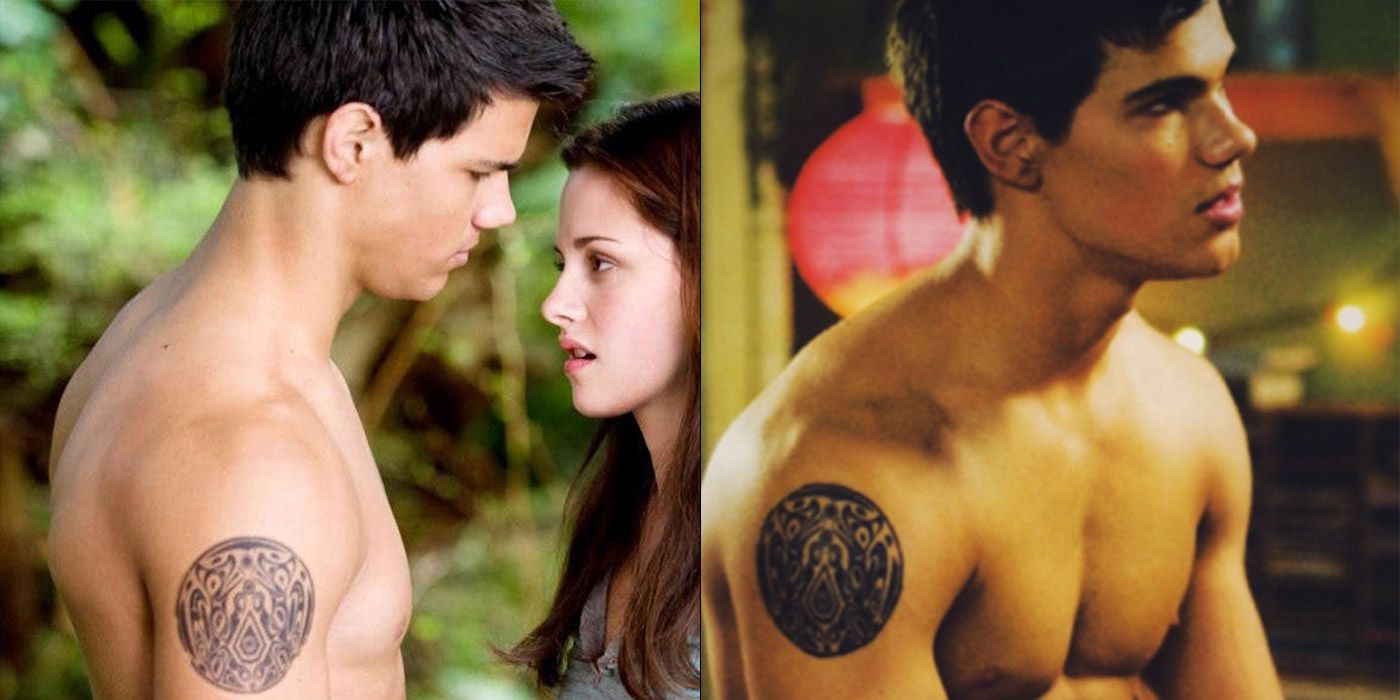 Split image of Jacob and Bella from Twilight