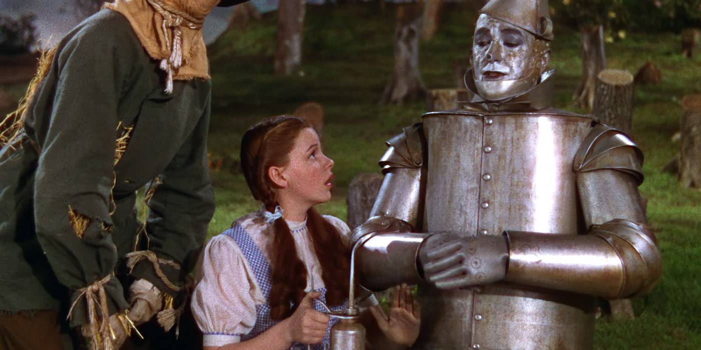 Dorothy, o Espantalho e o Homem de Lata de O Mágico de Oz