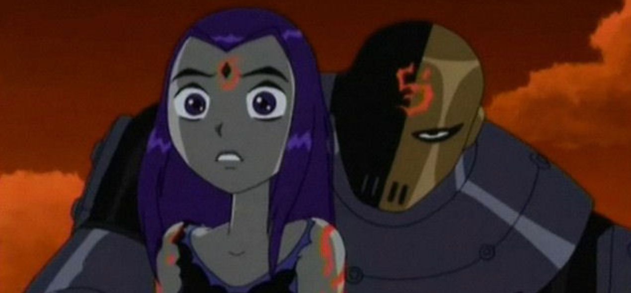 Raven and Deathstroke in Teen Titans