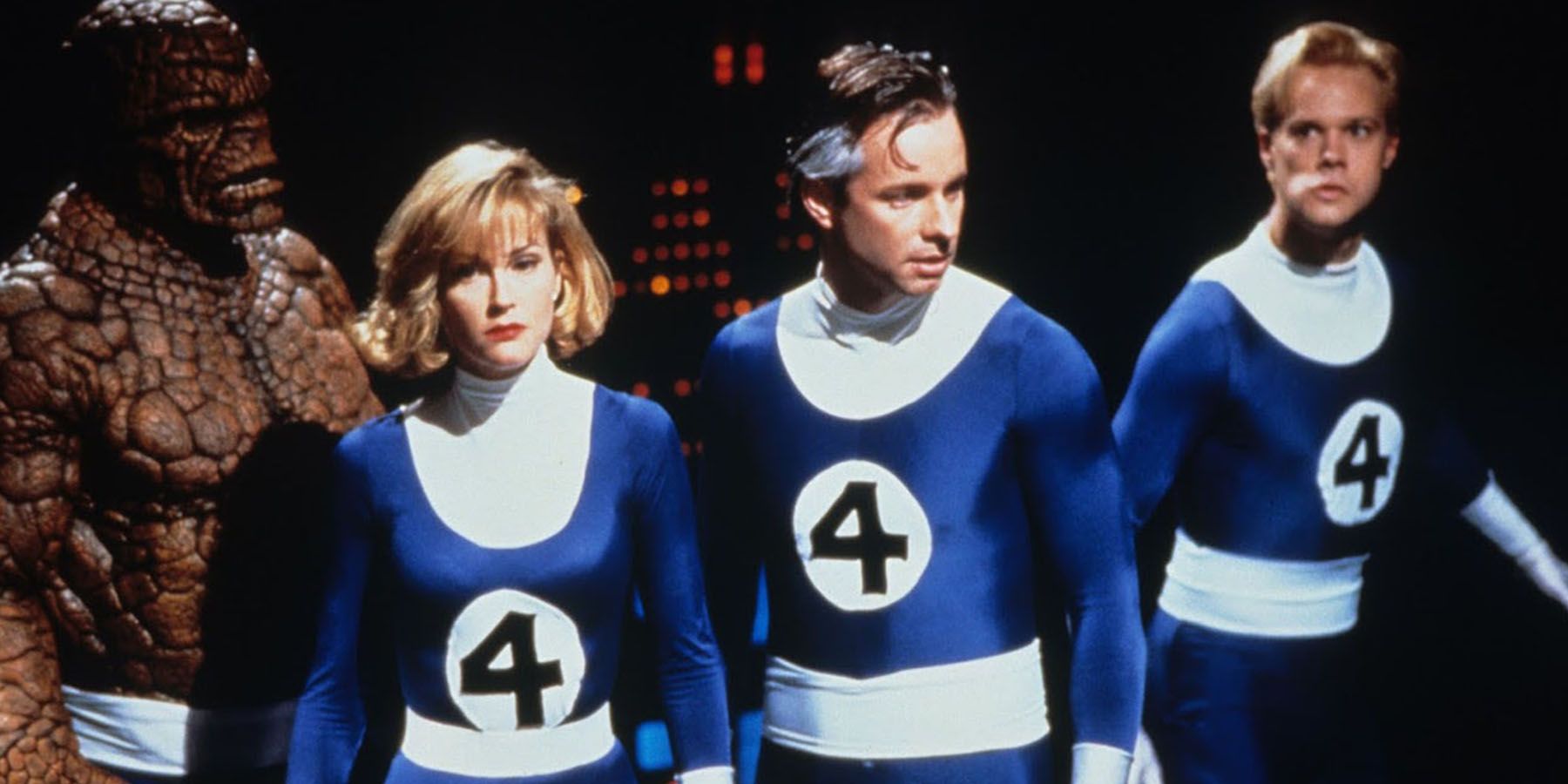The Fantastic Four gather to fight an enemy in Roger Corman’s Fantastic Four film.