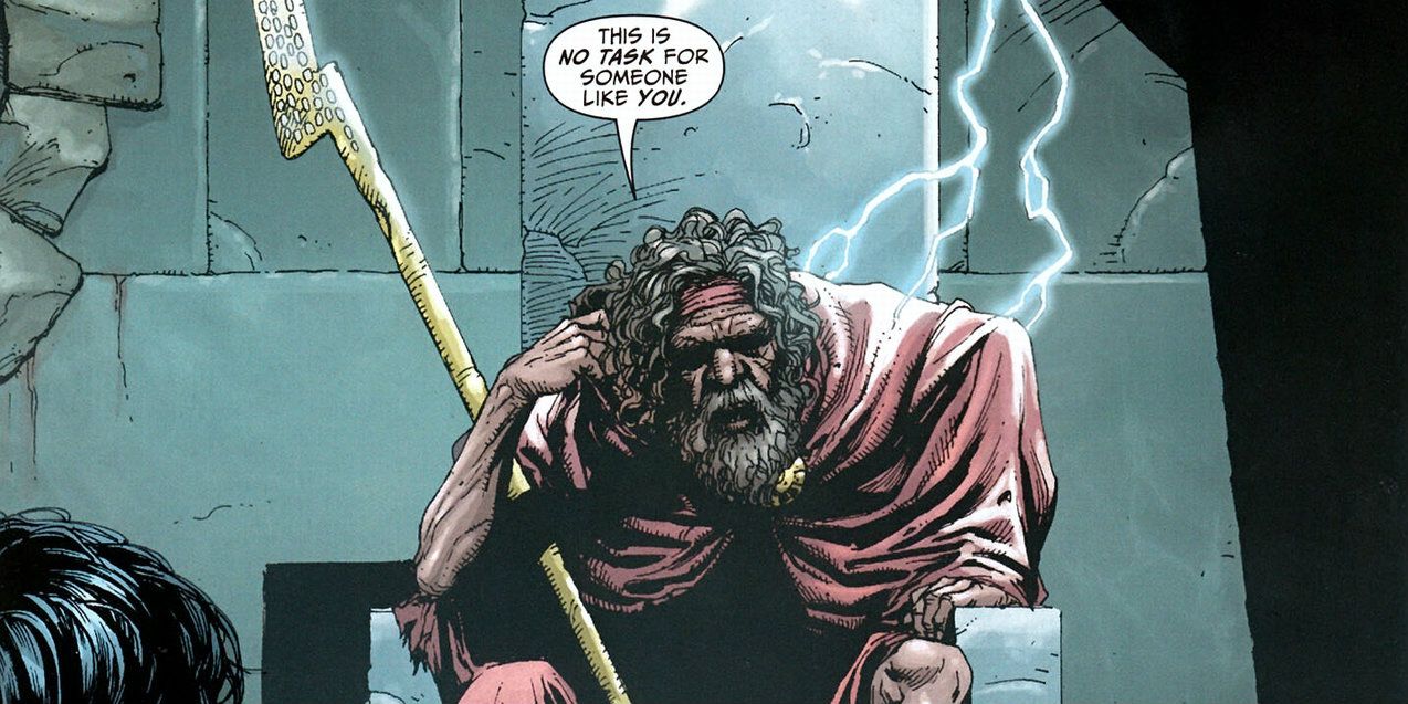 Wizard Shazam sits on his throne in DC Comics.