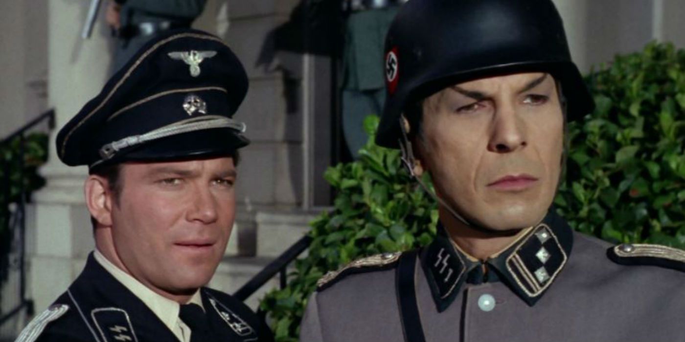 Kirk and Spock dressed as German soldiers