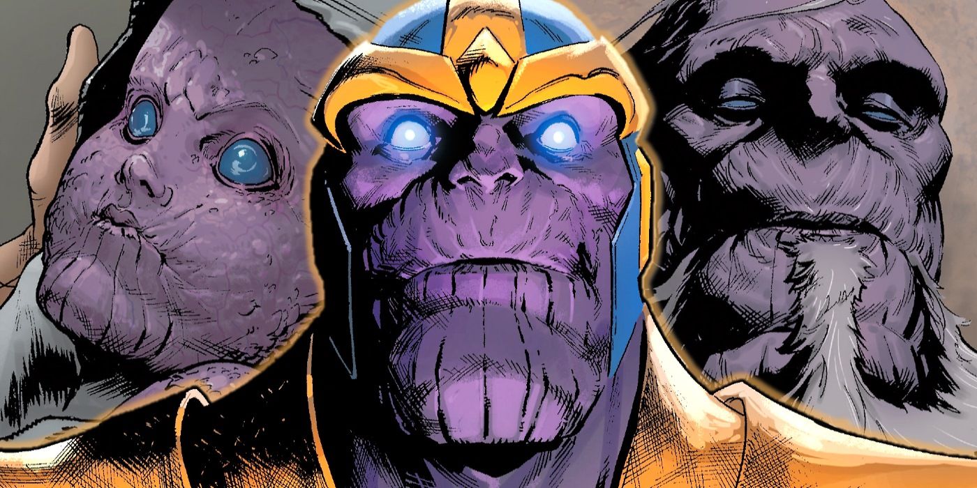 Thanos old, young, and baby versions in Marvel Comics