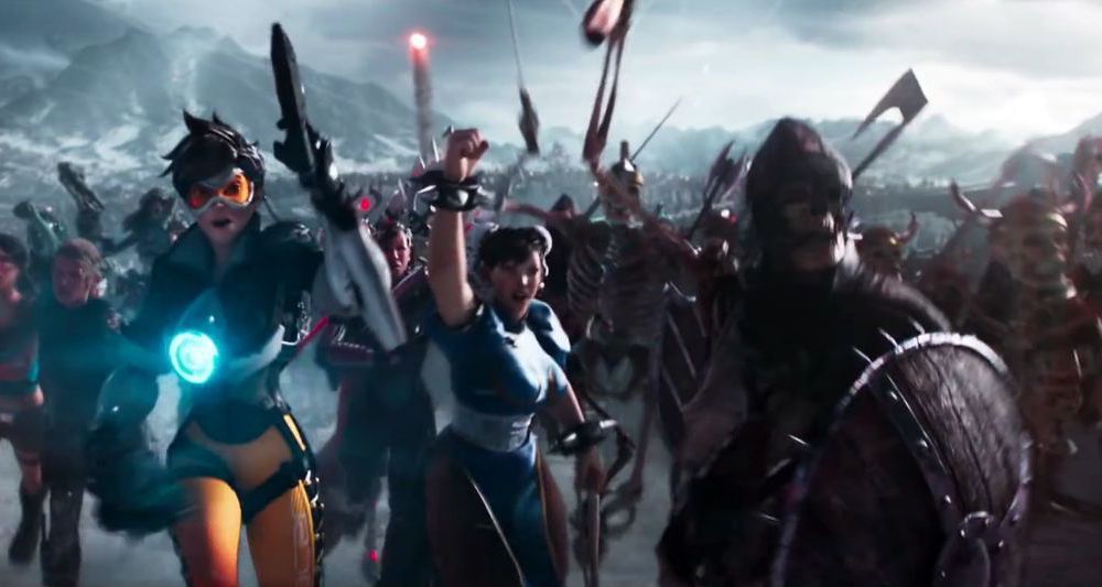 Tracer and Chun Li in Ready Player One