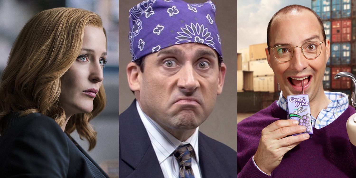 Gillian Anderson as Dana Scully in The X-Files, Steve Carell as Michael Scott in The Office, Tony Hale as Buster Bluth in Arrested Development