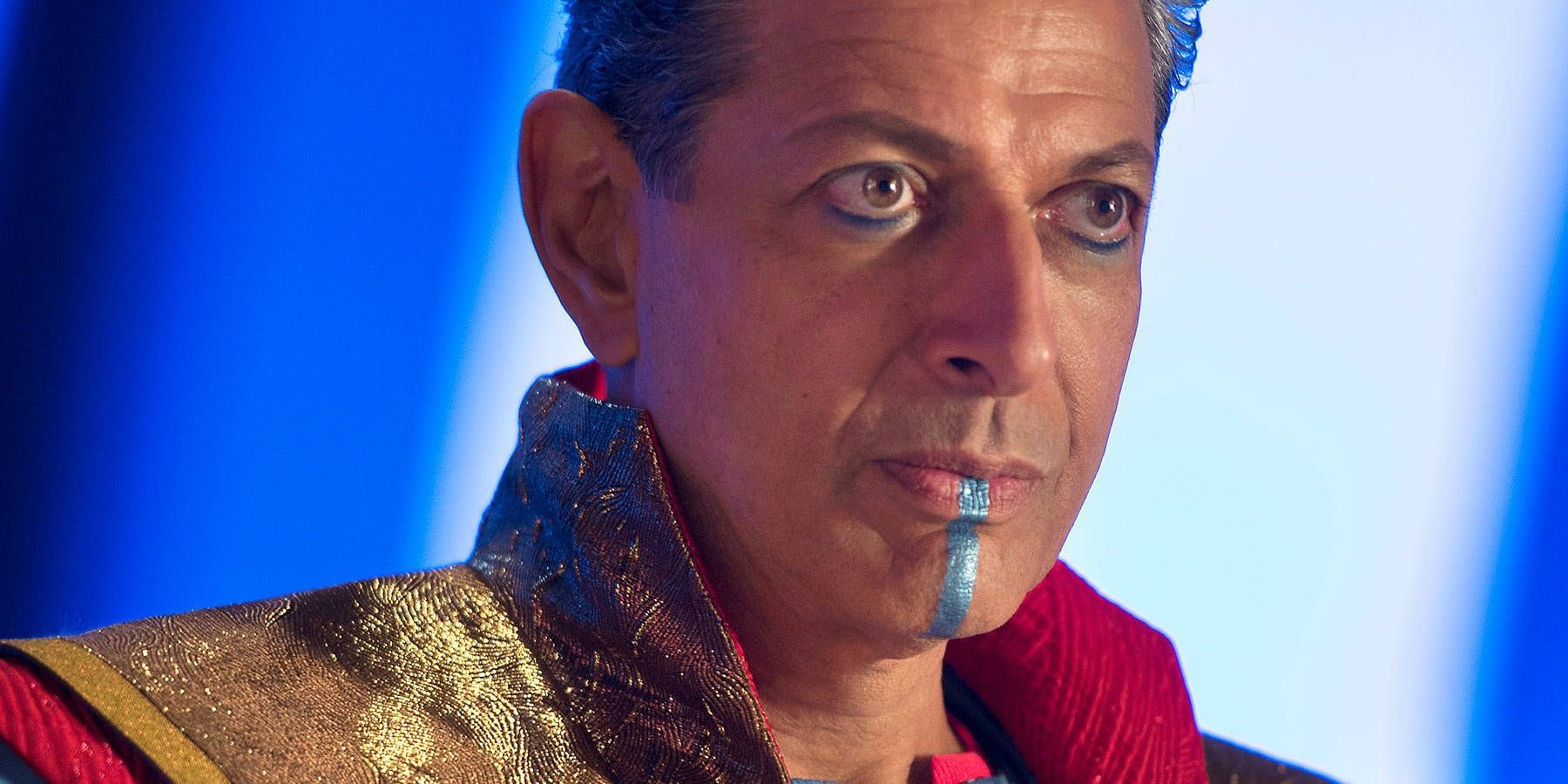 Jeff Goldblum as the Grandmaster in Thor Ragnarok