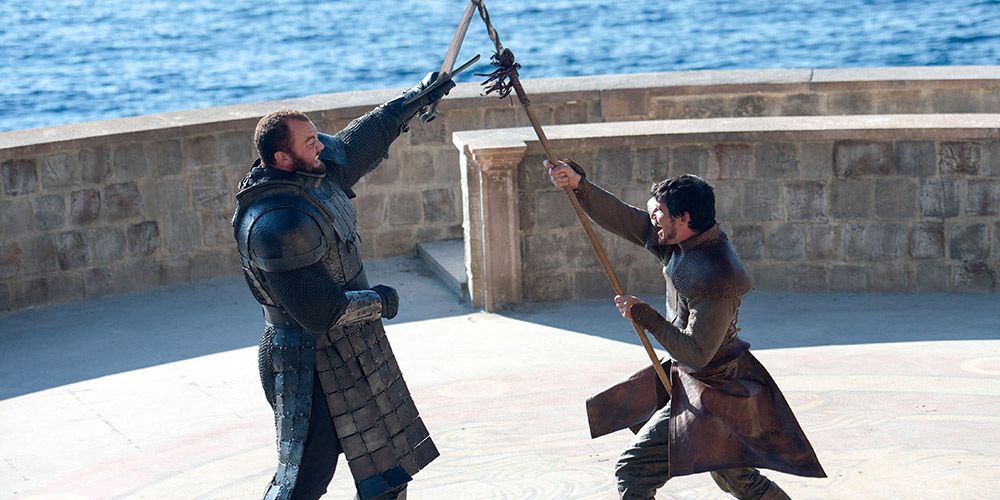 Gregor Clegane fighting Oberyn Martell in Game of Thrones