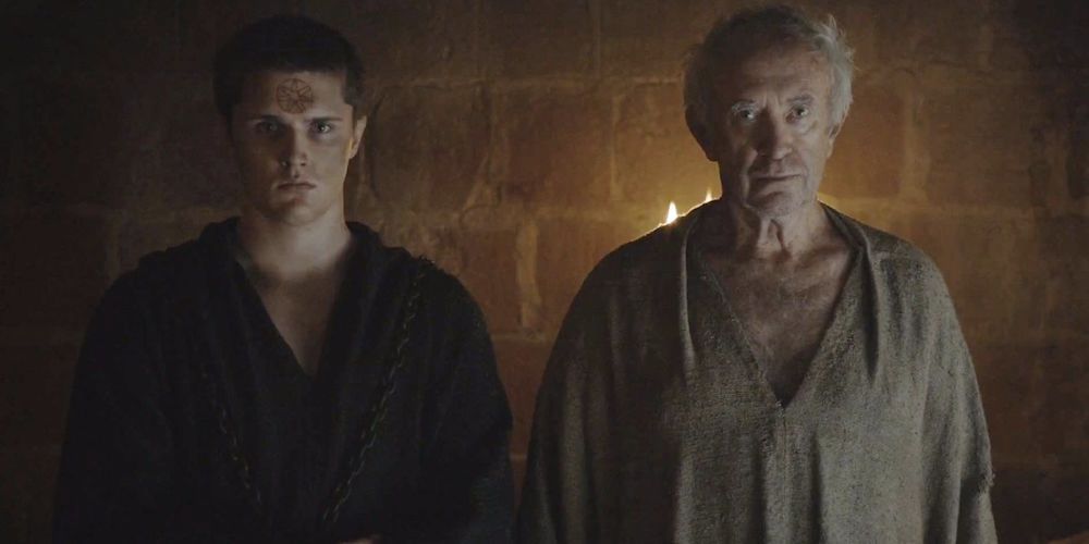 The High Septon and Lancel Lannister from Game of Thrones