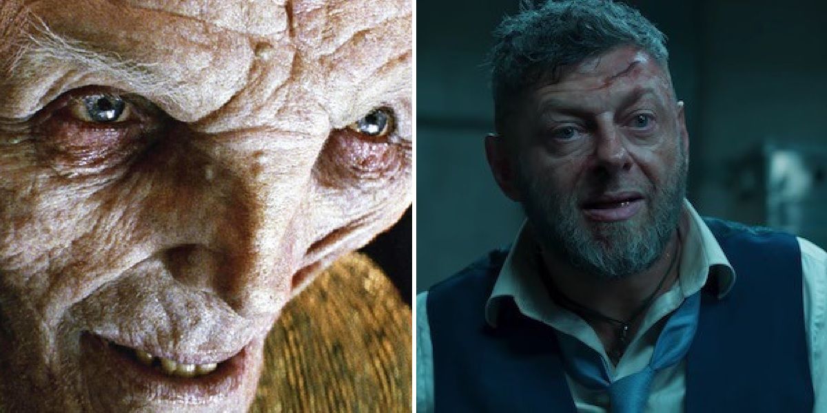 Andy Serkis as Supreme Leader Snoke in Star Wars and Ulysses Klaue in MCU Black Panther