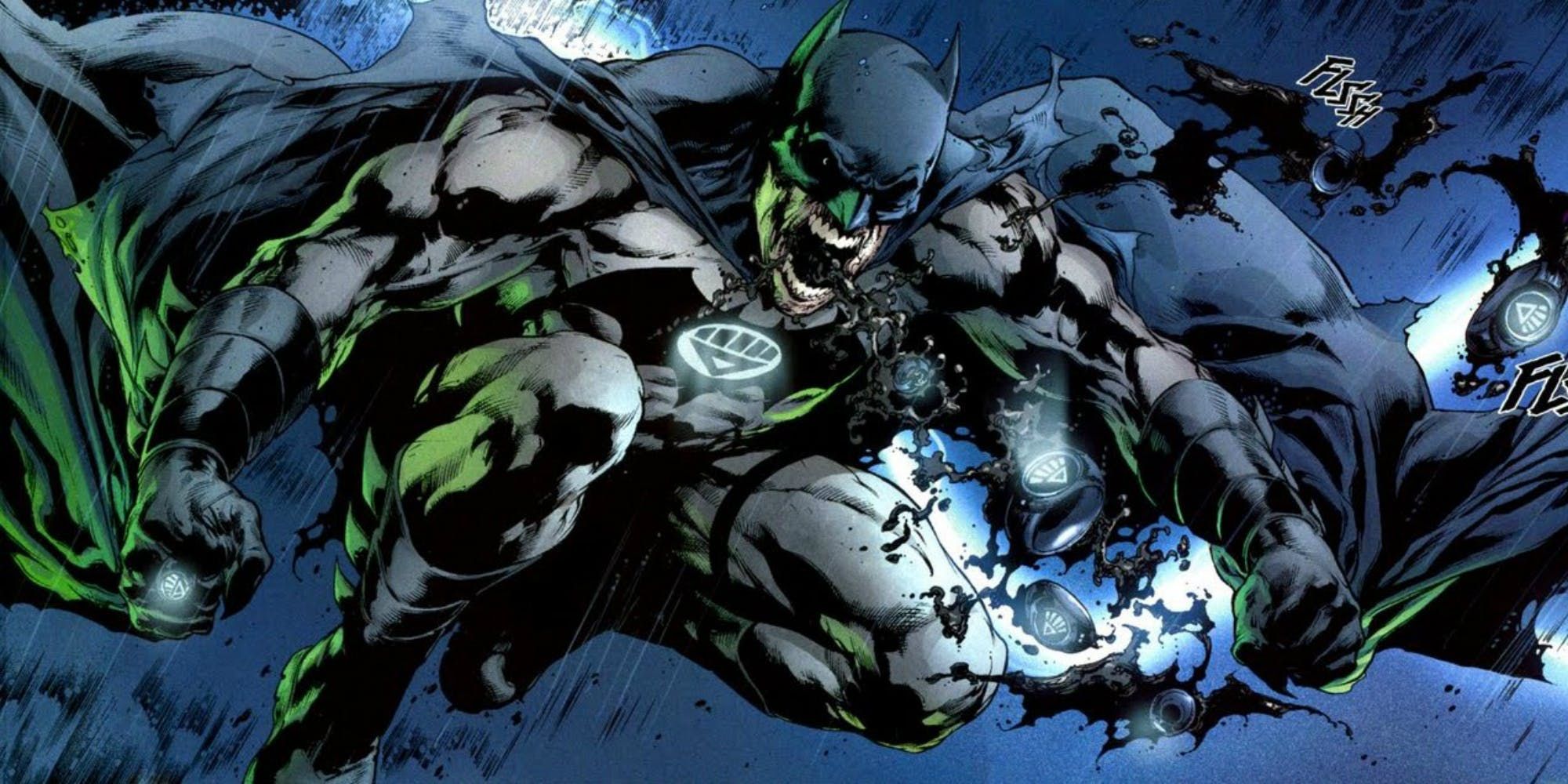 Бэтмен темная ночь. Брюс Уэйн черный фонарь. Зелёный фонарь Темнейшая ночь. Корпус чёрных фонарей DC Comics. Бэтмен Темнейшая ночь.