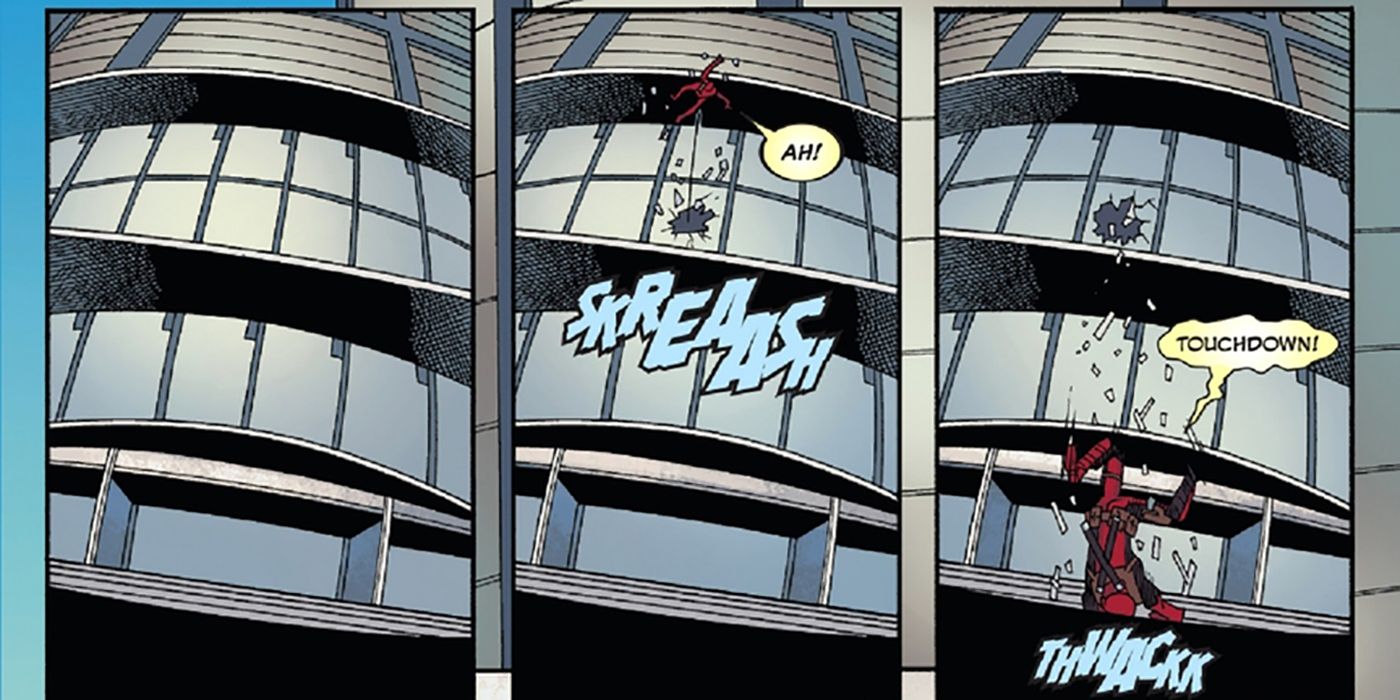 Black Panther Throws Deadpool Out Of A Window